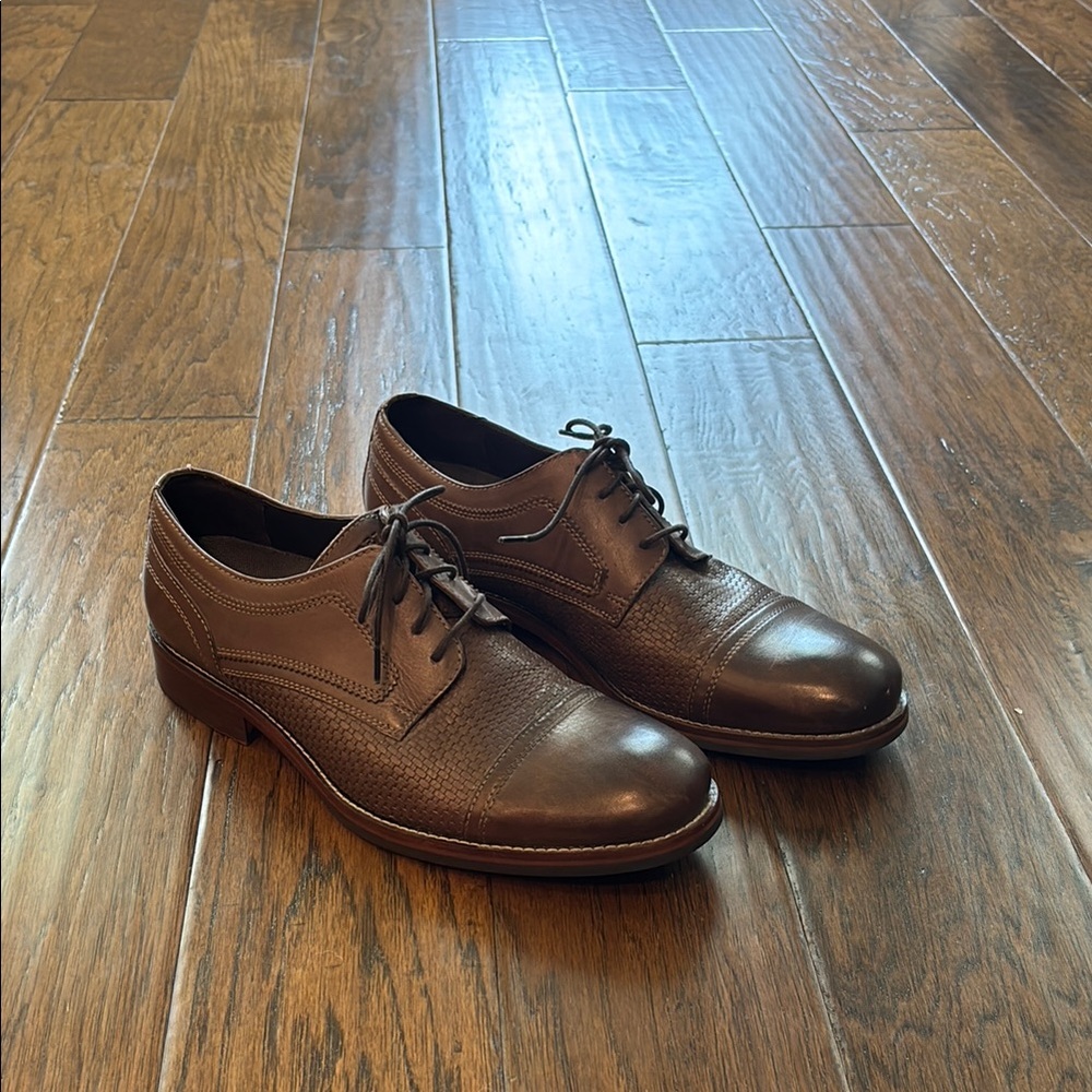 Rockport Men's Woven Cap-Toe Oxfords